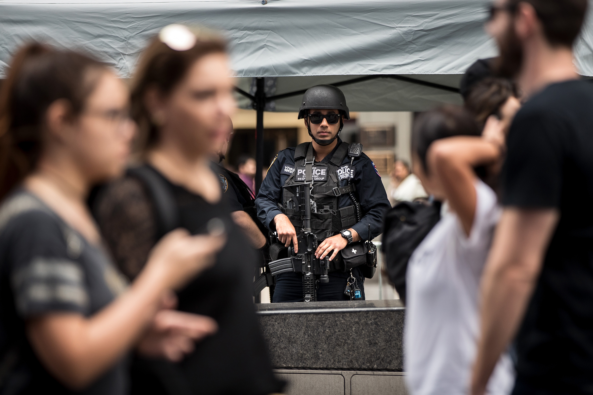 Heightened security was put in place on the streets of New York City after London's recent terror attacks.